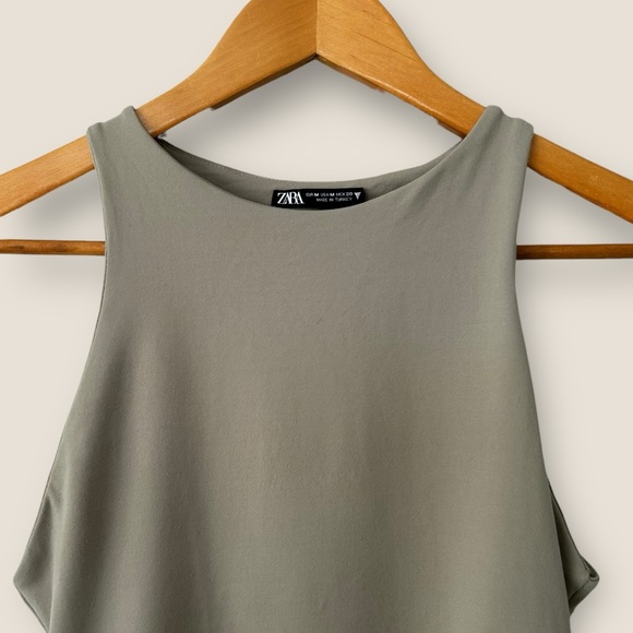 Zara Khaki Sleeveless Bodysuit - Picture 3 of 8